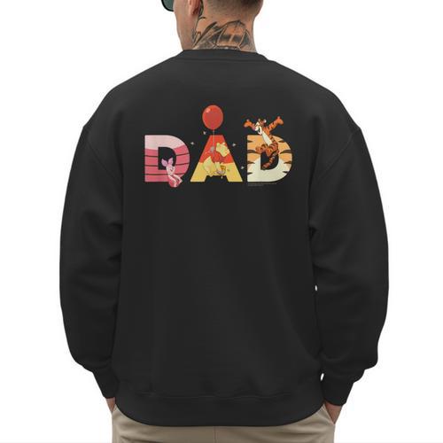Disney Winnie The Pooh And Friends Dad Father's Day Birthday Men's Sweatshirt Back Print - Father's Day Fun