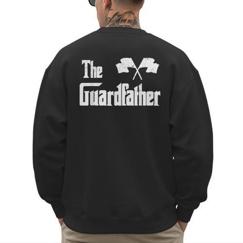 The Guardfather Meme Color Guard Proud Dad Colorguard Men's Sweatshirt Back Print - Father's Day Fun