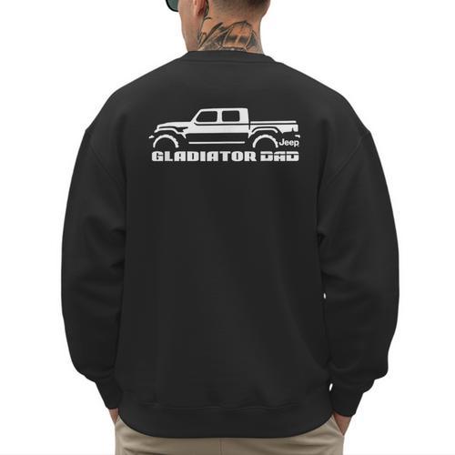 Jeep Gladiator Dad Officially Licensed Men's Sweatshirt Back Print - Father's Day Fun