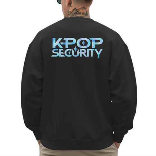 K-Pop Security Mom Dad Kids Birthday Concert Staff Men's Sweatshirt Back Print - Father's Day Fun