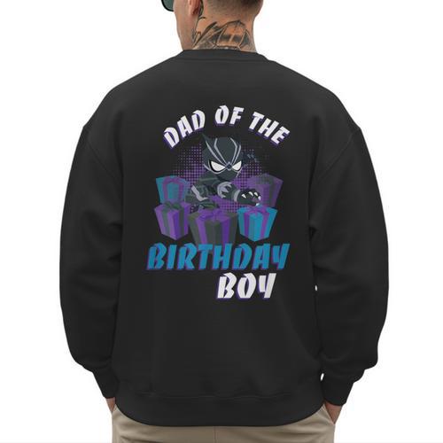 Marvel Panther Family Party Dad Of The Birthday Boy Men's Sweatshirt Back Print - Father's Day Fun