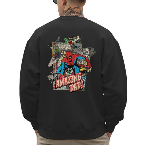 Marvel Spider-Man Amazing Dad Father's Day Men's Sweatshirt Back Print - Father's Day Fun