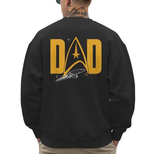 Star Trek Starfleet Dad Men's Sweatshirt Back Print - Father's Day Fun