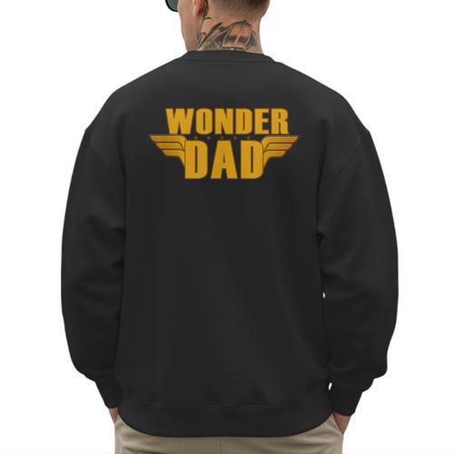 Wonder Dad Men's Sweatshirt Back Print - Father's Day Fun