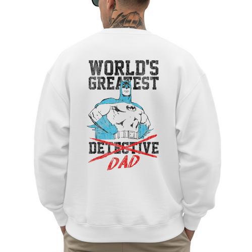 Batman Greatest Dad Men's Sweatshirt Back Print - Father's Day Fun
