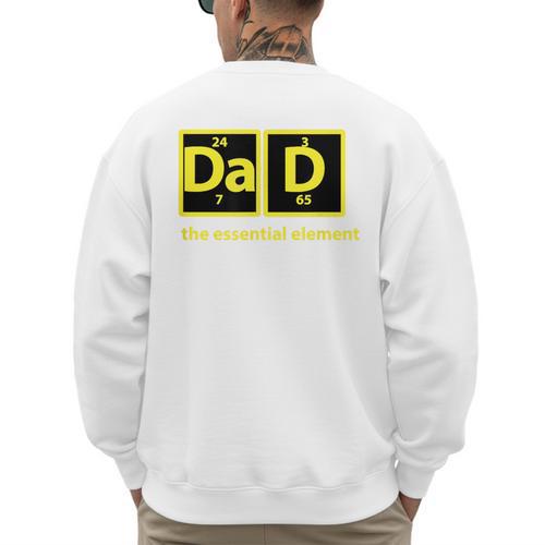Dad Periodic Table Of Elements Men's Sweatshirt Back Print - Father's Day Fun