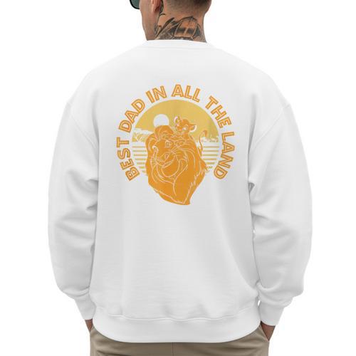 Disney The Lion King Father's Day Best Dad In All The Land Men's Sweatshirt Back Print - Father's Day Fun