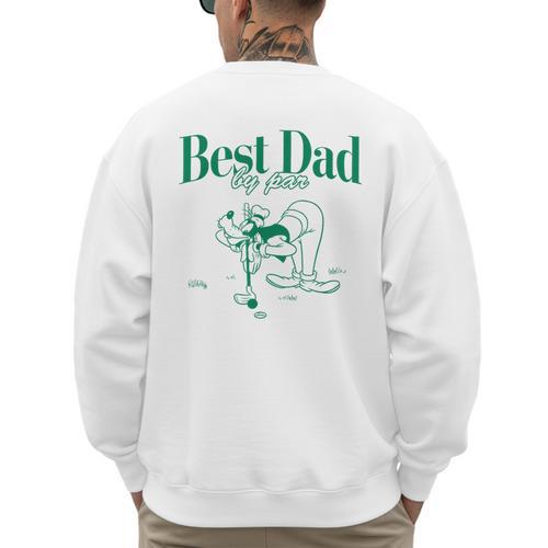 Disney Mickey & Friends Father's Day Best Dad Goofy Big Logo Men's Sweatshirt Back Print - Father's Day Fun