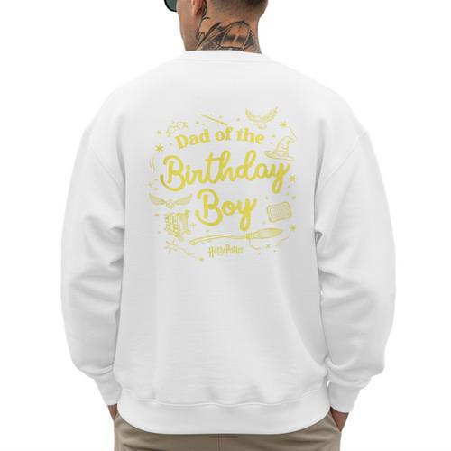 Harry Potter Dad Of The Birthday Boy Magical Things Logo Men's Sweatshirt Back Print - Father's Day Fun