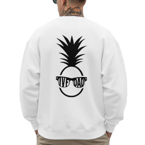IVF DAD Pineapple Transfer Day Retrieval Day Infertility Men's Sweatshirt Back Print - Father's Day Fun