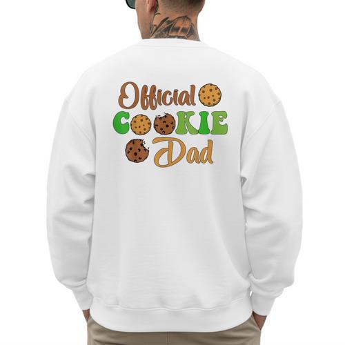 Official Cookie Dad Scout For Girls Cookie Dealer Men's Sweatshirt Back Print - Father's Day Fun