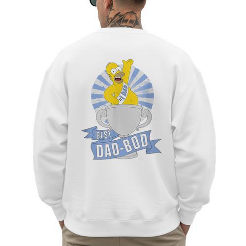 The Simpsons Father's Day Homer Best Dad BOD Men's Sweatshirt Back Print - Father's Day Fun