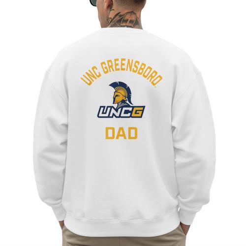 UNC Greensboro UNCG Spartans Arched Dad Men's Sweatshirt Back Print - Father's Day Fun