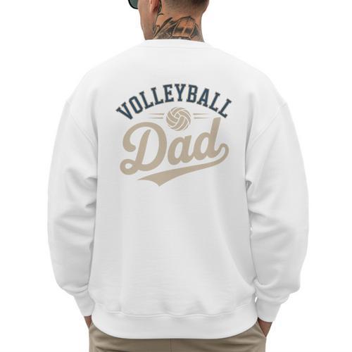 Volleyball Dad Men's Sweatshirt Back Print - Father's Day Fun