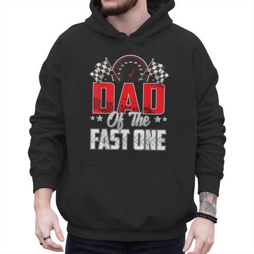 1 Year Old Racing Car Fast One Birthday 1st Family Dad Men Hoodie - Father's Day Fun