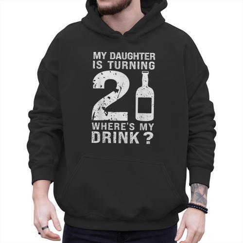 21st Birthday Dad Mom 21 Year Old My Daughter Squad Men Hoodie - Father's Day Fun