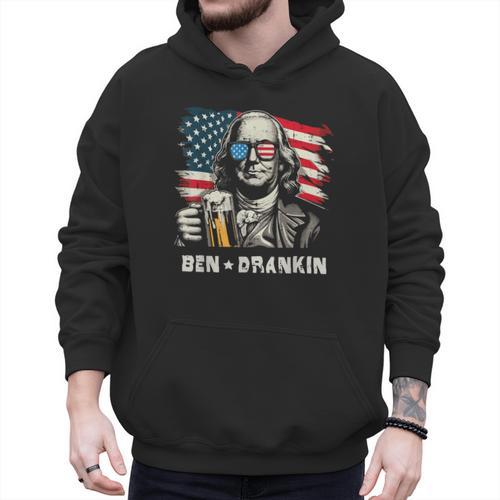 4th Of July Franklin Ben Drankin American Dad Men Women Men Hoodie - Father's Day Fun