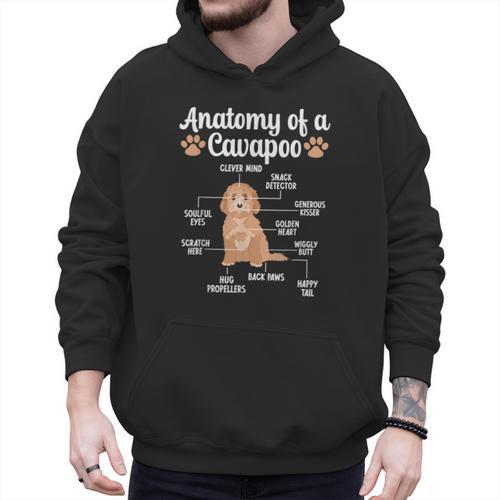 Anatomy Of A Cavapoo Dog Cavapoo Owner Cavapoo Dad Men Hoodie - Father's Day Fun