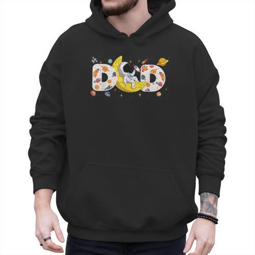 Astronaut Dad Space Birthday Planets Party Matching Family Men Hoodie - Father's Day Fun
