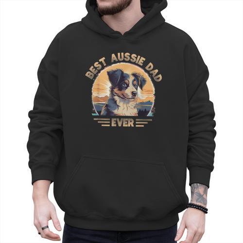 Aussie DAD Australian Shepherd Men Hoodie - Father's Day Fun
