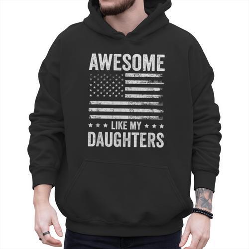 Awesome Like My Daughters Men Fathers Day Dad Men Hoodie - Father's Day Fun