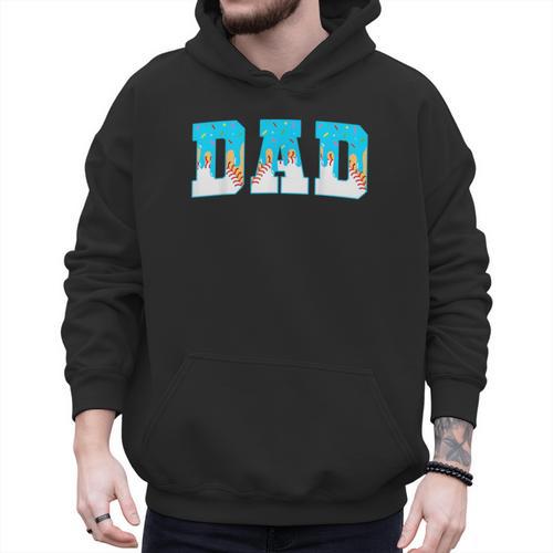 Baseball Dad Ice Cream Drip Happy Fathers Day Men Hoodie - Father's Day Fun