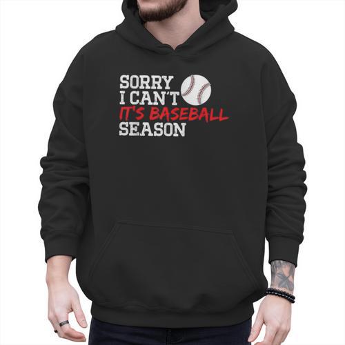 Baseball Mom Dad Sorry I Can'T It'S Baseball Season Men Hoodie - Father's Day Fun