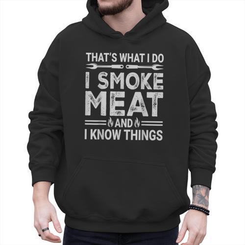 BBQ Grilling Dad Smoking Meat Barbecue Pun Pit Master Father Men Hoodie - Father's Day Fun