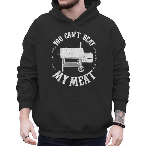 BBQ Pit Reverse Flow Smoker Accessory Dad Grill Men Hoodie - Father's Day Fun