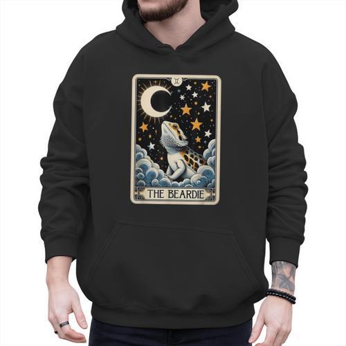 Bearded Dragon Tarot Card Beardie Mom Beardie Dad Men Women Men Hoodie - Father's Day Fun