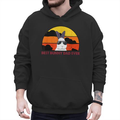 Best Bunny Dad Ever Rabbit Jumper Dad Men Hoodie - Father's Day Fun