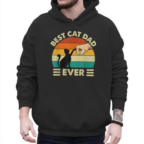 Best Cat Dad Ever Cat Lover Kitten Owner Kitty Men Hoodie - Father's Day Fun