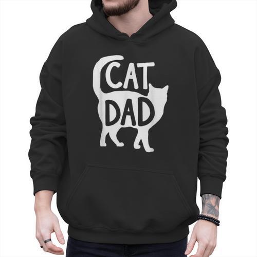 Best Cat Dad Fathers Day Men Kitty Daddy Papa Christmas Meow Men Hoodie - Father's Day Fun