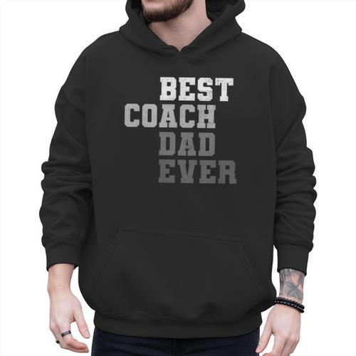 Best Coach Dad Ever Football Soccer Baseball Basketball Men Hoodie - Father's Day Fun
