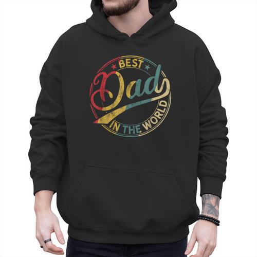 Best Dad In The World Father's Day Vintage Dad Men Hoodie - Father's Day Fun