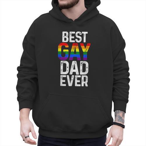 Best Gay Dad Ever LGBTQ Men Hoodie - Father's Day Fun