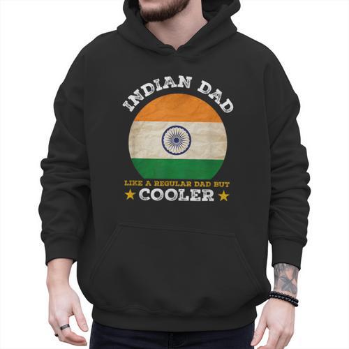 Best Indian Dad Ever Father's Day India Flag Pride Men Hoodie - Father's Day Fun
