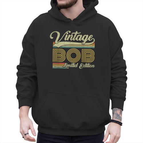 Bob Name Vintage Bob Father's Day Dad Bob Men Hoodie - Father's Day Fun