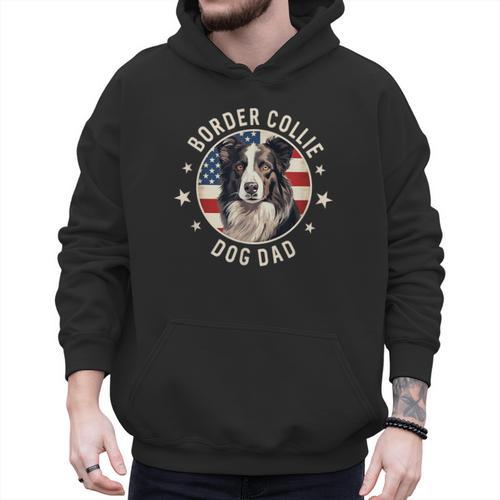 Border Collie Dog Owner For Men Border Collie Dad Men Hoodie - Father's Day Fun