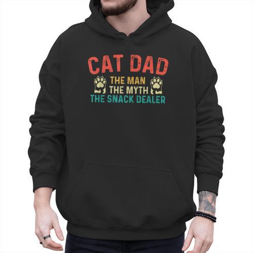 Cat Dad The Man The Myth Cat Lover Kitten Owner Kitty Men Hoodie - Father's Day Fun