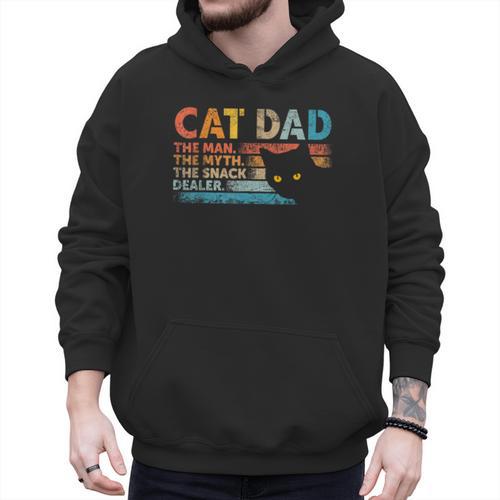 Cat Dad The Man The Myth Snack Dealer Fathers Day Men Hoodie - Father's Day Fun