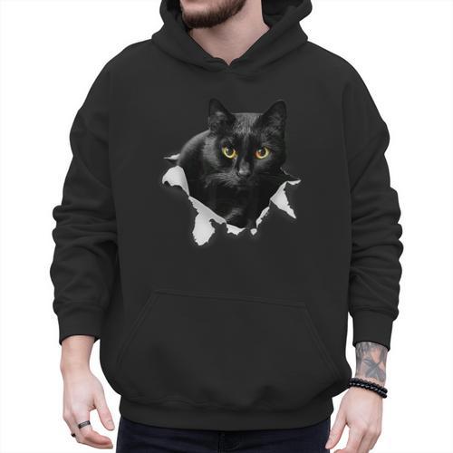 Cat Torn Cloth For Cat Lover Cat Dad Cat Mom Men Hoodie - Father's Day Fun