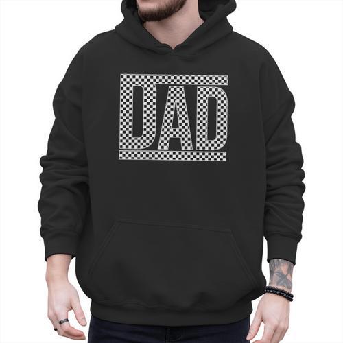 Checkered Racing Birthday Party Matching Family Race Car Dad Men Hoodie - Father's Day Fun