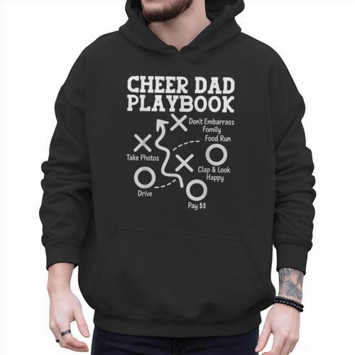 Cheer Dad Cheerleader Playbook Men Hoodie - Father's Day Fun