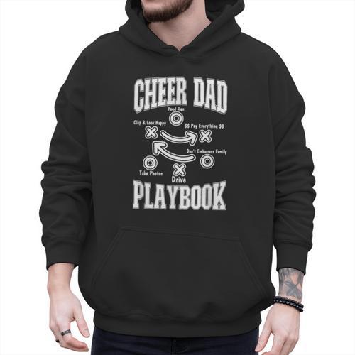 Cheer Dad Playbook Men Hoodie - Father's Day Fun