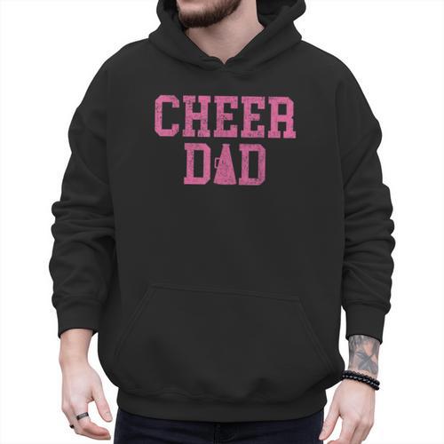 Cheer Dad Vintage Retro Cheerleading Pink Men Hoodie - Father's Day Fun