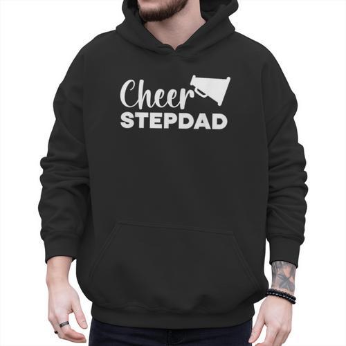 Cheer Stepdad Cheerleading Step Dad Cheerleader Stepfather Men Hoodie - Father's Day Fun