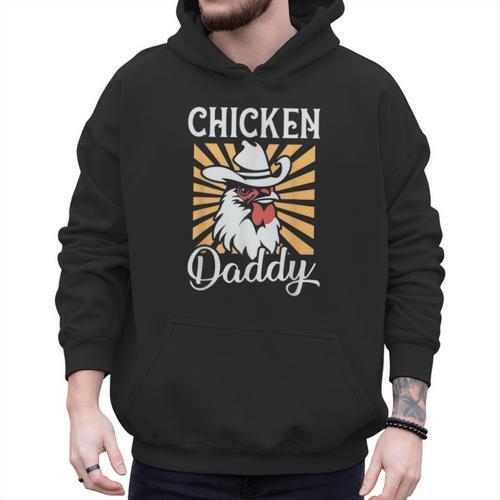 Chicken Daddy Vintage Poultry Farmer Fathers Day Men Hoodie - Father's Day Fun