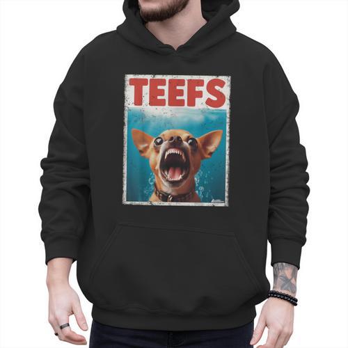 Chihuahua Teefs Top Teeth Chi Jowls Paws Dog Mom Dad Men Hoodie - Father's Day Fun