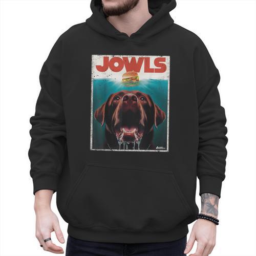 Chocolate Lab Jowls Labrador Retriever Dog Mom Dad Men Hoodie - Father's Day Fun